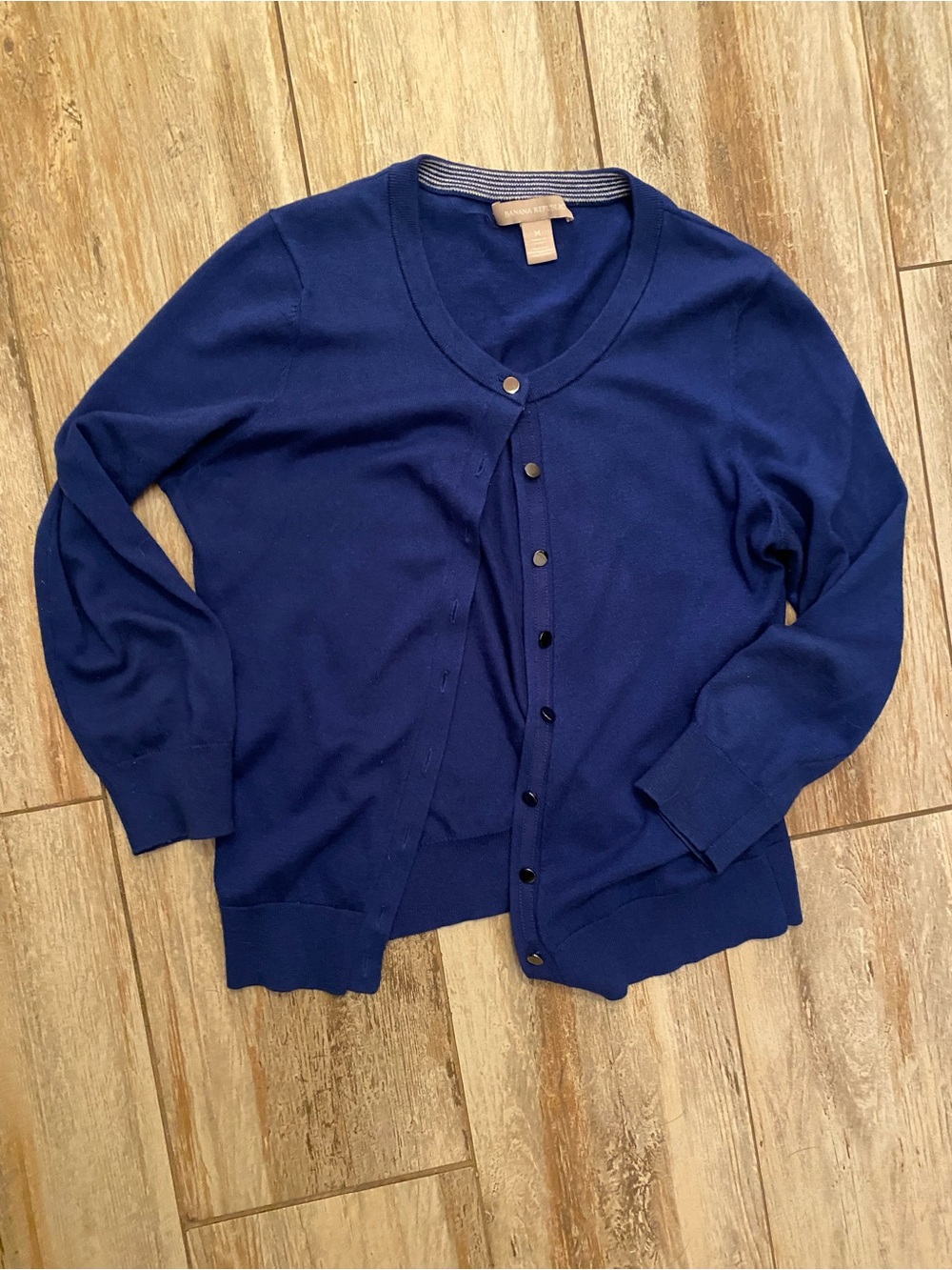 Banana Republic Cobalt Blue Cardigan, Size Medium